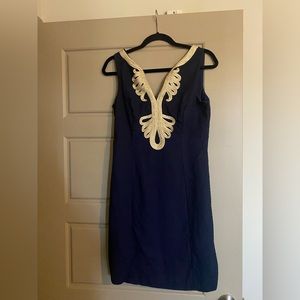 Lilly Pulitzer Navy and Gold Dress